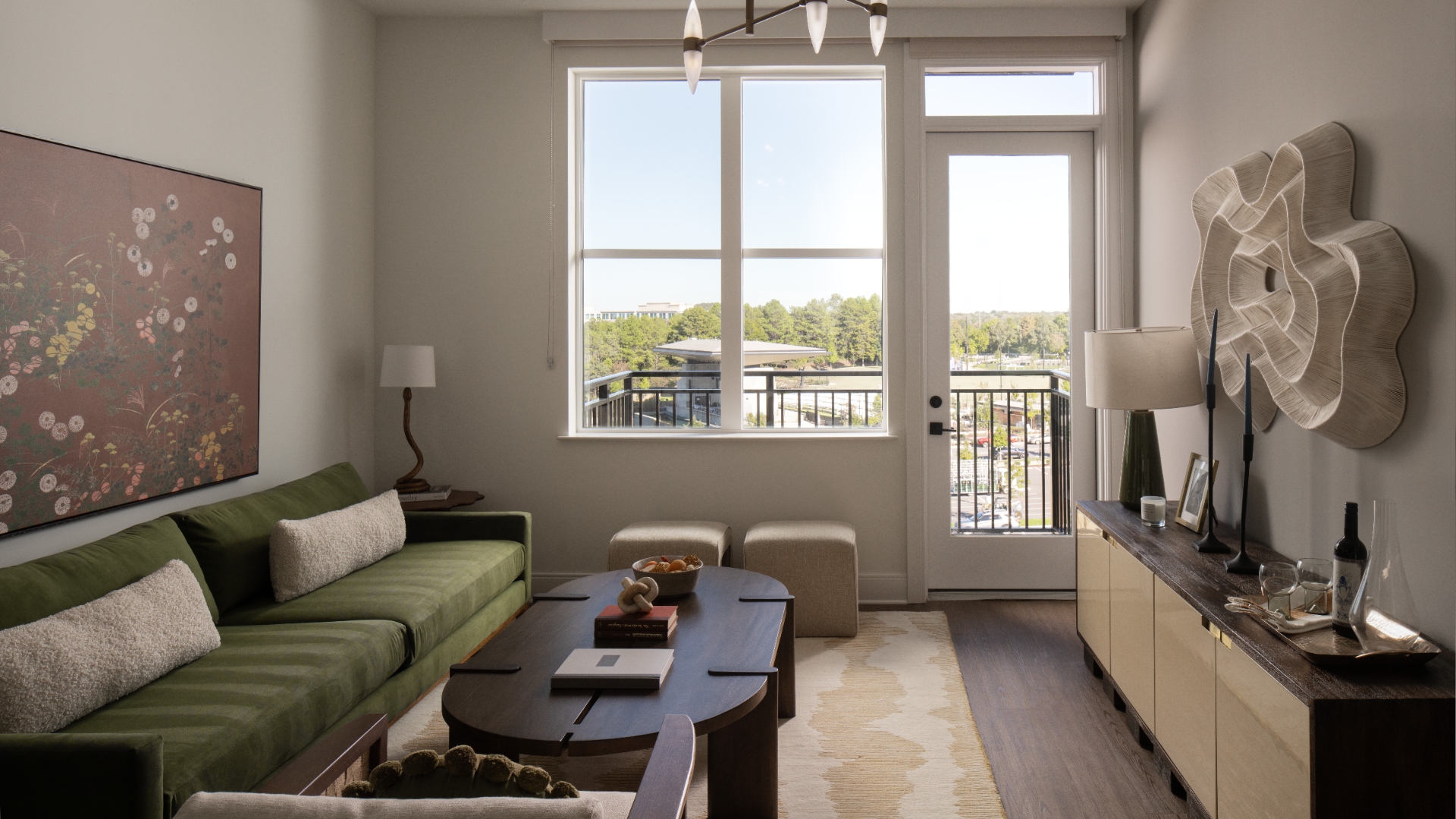 Oro Ballantyne One Bedroom Apartment Living Room