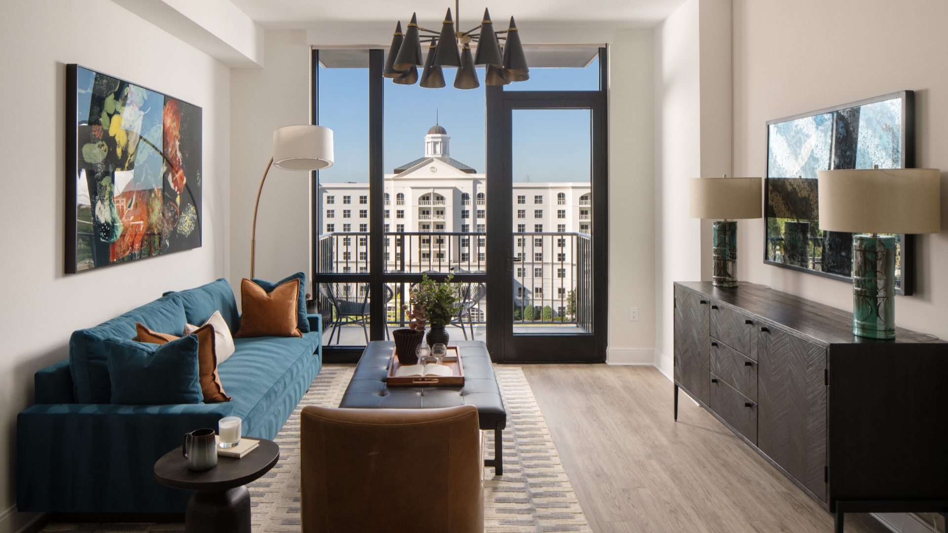 Oro Ballantyne Two Bedroom Apartment Living Room